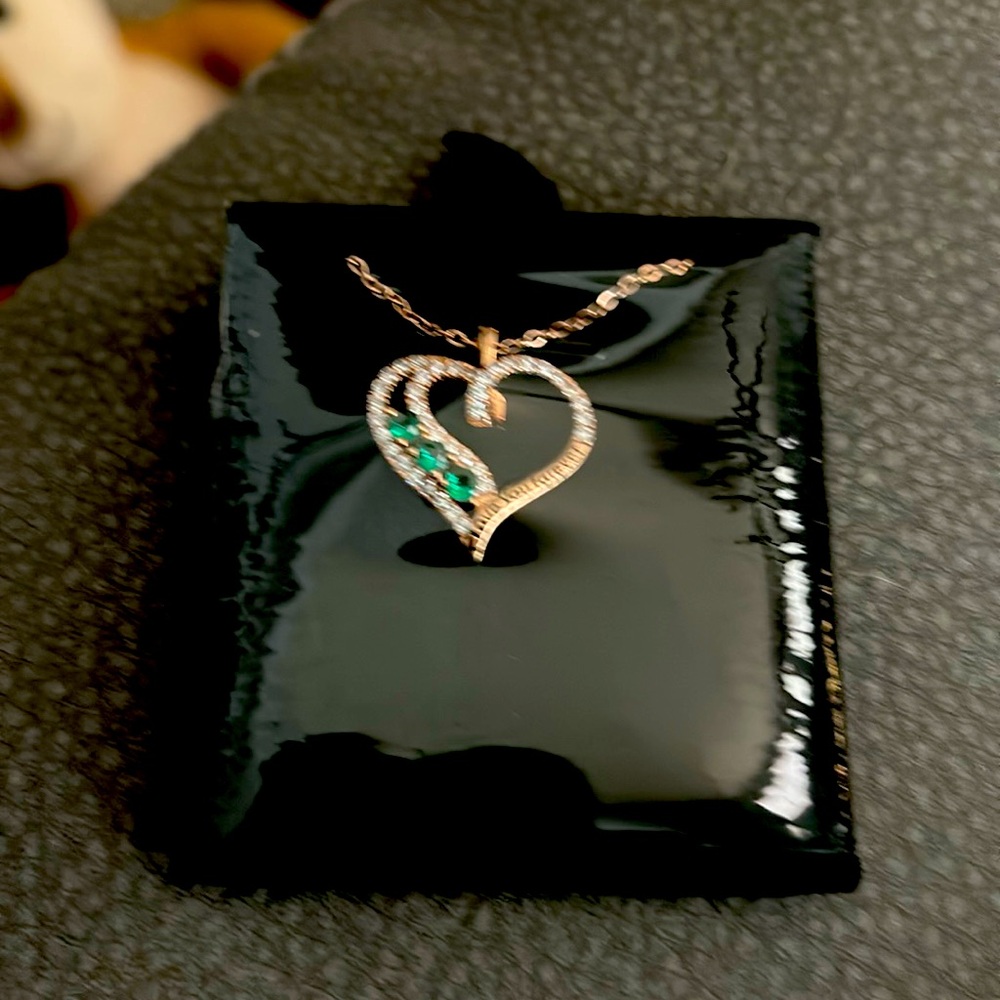 May Birthstone necklace I love you forever!
